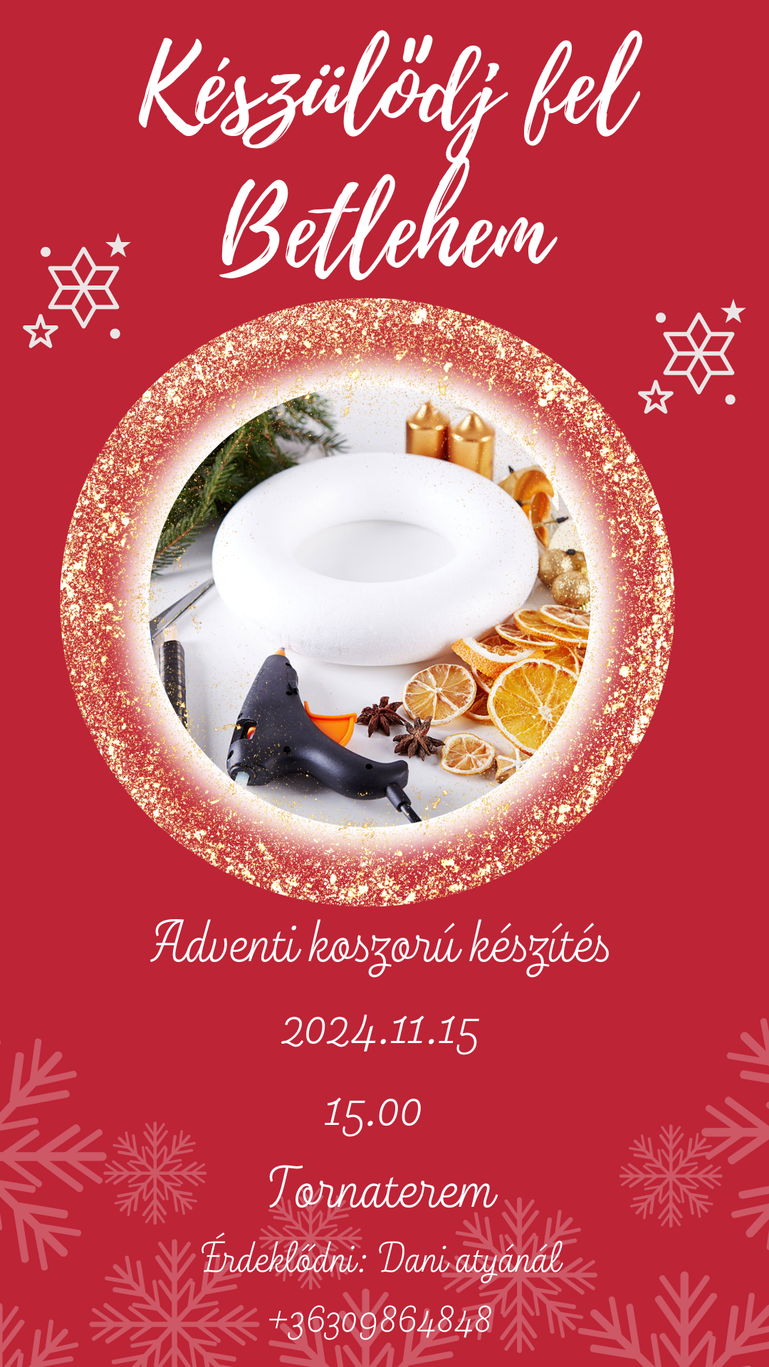 Adventi koszorúkészítés 2024. 11. 15.